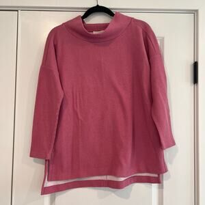 Anthropologie Women's Turtleneck‎ Sweater Bright Pink Size XS